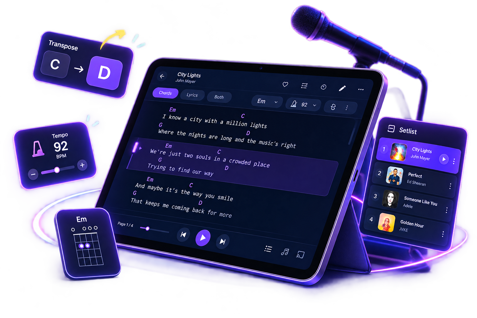 Muse Deck lyrics page screenshot